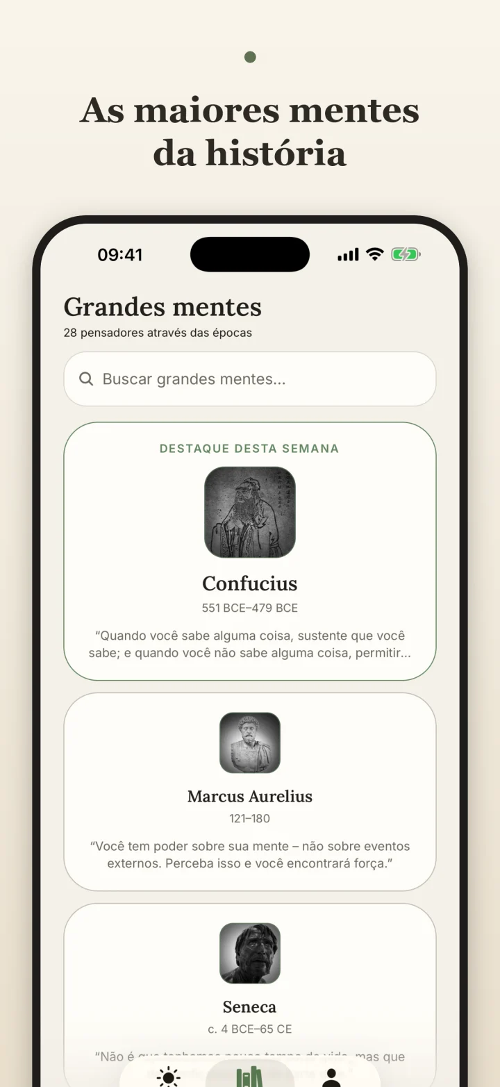 Captura da biblioteca de grandes mentes no Adage